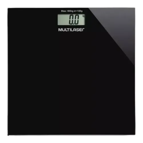 Balança Corporal Digital Multilaser Digi Health Preta Hc022 Cor Preto 180kg