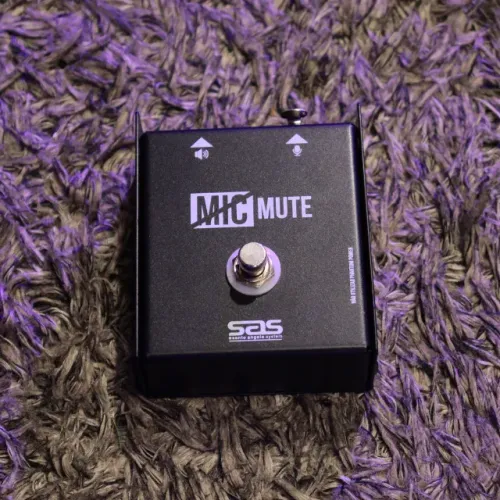 Pedal Mic Mute sem Trava MM1 Preto Santo Angelo