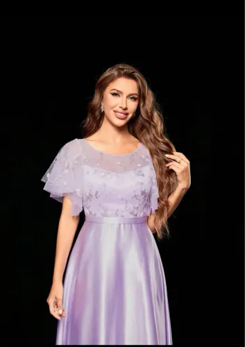 Vestido longo lavanda (G) usado 1 vez