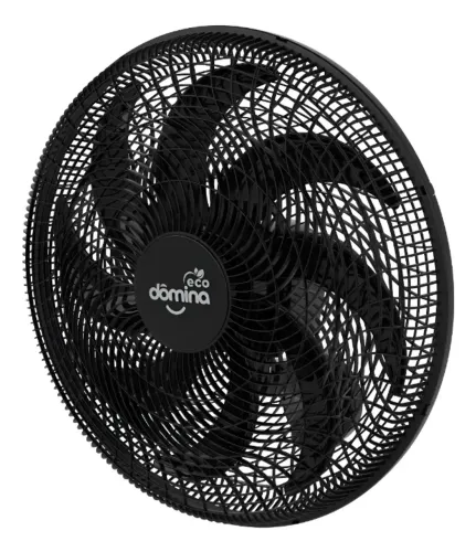 Ventilador de Parede Oscilante 60cm 250W Preto Dômina Eco com Rolamento Duplo e Motor Bl