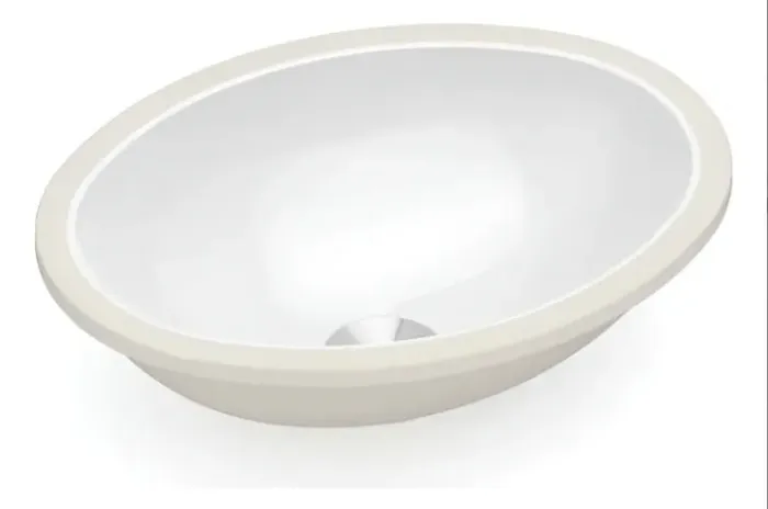 Cuba De Embutir Para Banheiro Oval 39cm Branco Celite