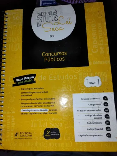 Caderno de Estudos da Lei Seca - 5ª Edição