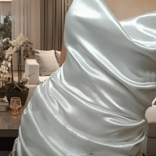 vestido glam cetim blogueira ano novo reveillon