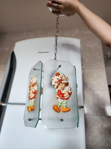 Lustre Pendente anos 80 Infantil Moranguinho ( Desapego)