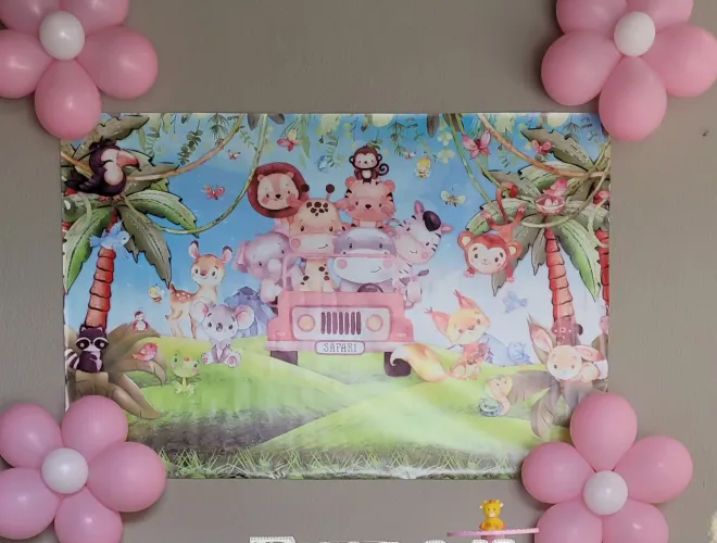 Painel Decorativo Safari para Festas Infantis