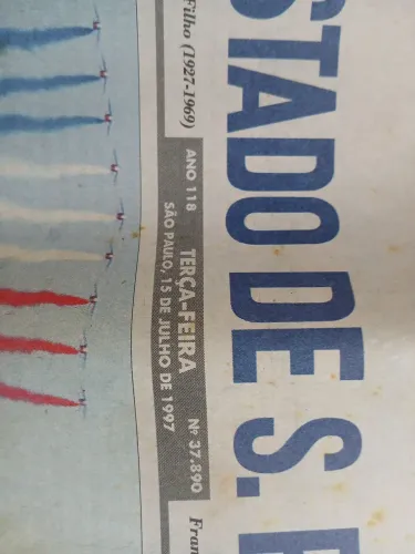 Jornal de 1997 O Estado De S.P.!Lacrado!Reliquia