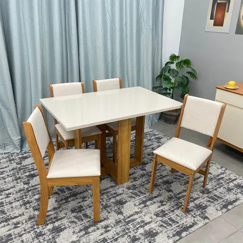 Mesa de Jantar Magic com 4 Cadeiras- Produto Novo 