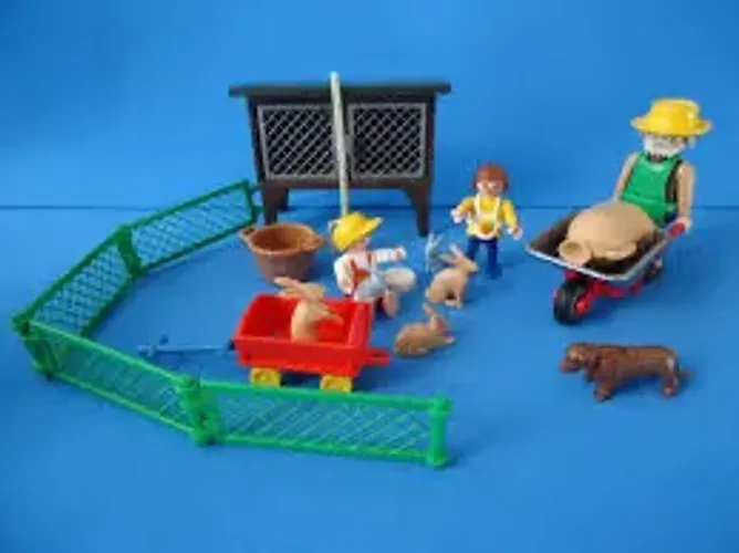 Playmobil Estrela Fazenda com coelhos e acessórios