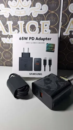 Carregador Samsung tipo C 65w turbo 