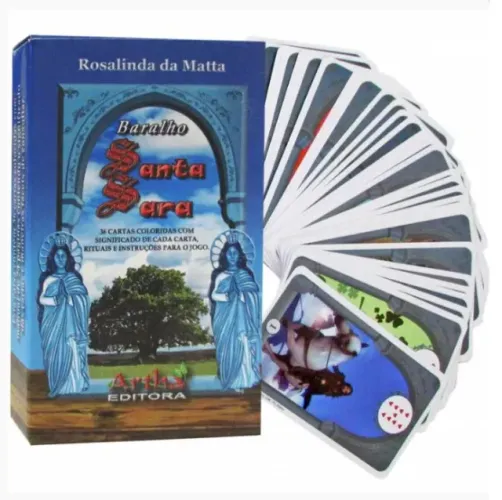 NOVO | Baralho Cigano Santa Sara 36 Cartas + Livro Cartas Ciganas