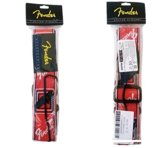 Correia Alça Guitarra Baixo Violão Logo Fender