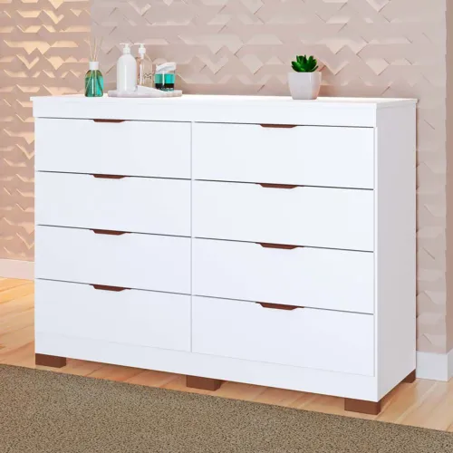 Comoda isadora 8 Gavetas 100% Mdf 
