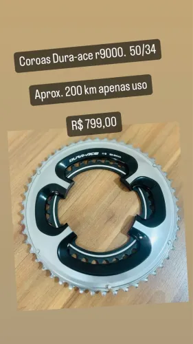Coroas Dura ace 50/34(estado de zero km)