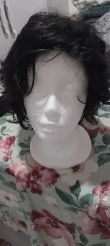 Peruca de cabelo humano curta