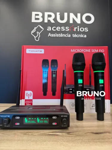 Microfone Sem fio UHF com visor digital Tomate