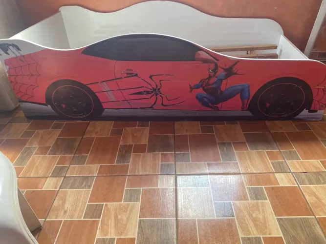 Cama infantil homem aranha com colchão