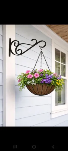 Suporte para Vaso de Planta em Ferro Decorativo | Parede | Jardim Varanda