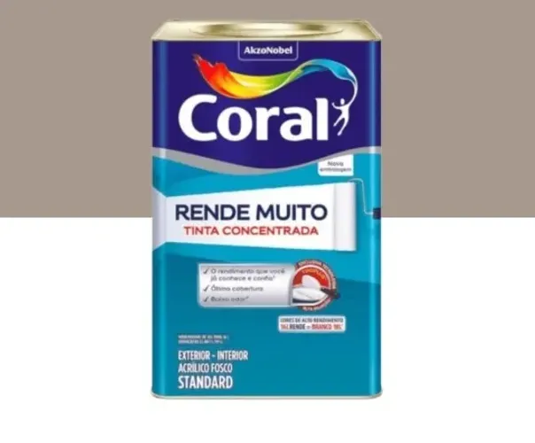 Tinta Rende Muito 16 Litros Madeira Acinzentada - Coral