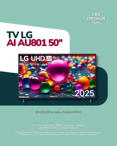 Smart tv LG 50 polegadas 4k controle smart magic nova 