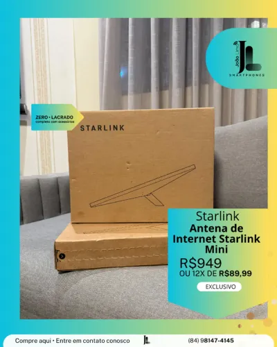 ANTENA DE INTERNET STARLINK MINI, LACRADO, EXCLUSIVO!