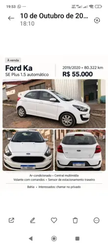 Ford KA 1.5 SE Plus 12V Flex 5P Aut. 2020