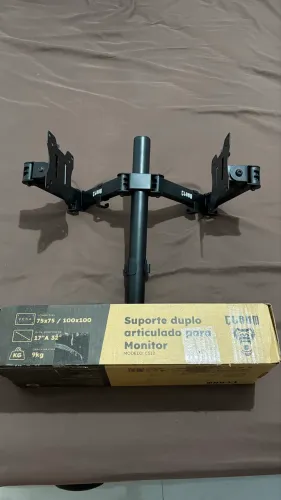 Suporte Monitor Duplo Articulado CS12 Clanm até 32
