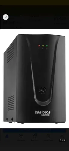Nobreak Xnb 1440va Bi+ Cabo P/ Bateria Externa Intelbras Preto