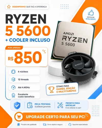 r5 5600+cooler original 3 MESES DE USO