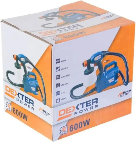 Pistola de Pintura Elétrica Dexter 600W 127V - Semi Nova (Usada 1x)