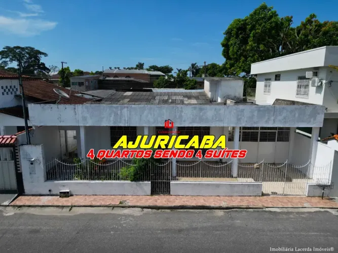 Casa Térrea no no Ajuricaba com 4 Qts (3 suíte + 1 Suíte de serviço atrás) 2 Vagas