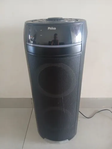Caixa de Som Philco Torre Potente Bluetooth USB Rádio - Ótimo Estado