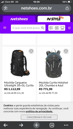 Mochila para várias funções 