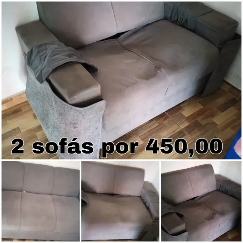 São 2 sofás para reformar