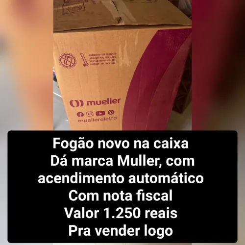 Fogão novo na caixa