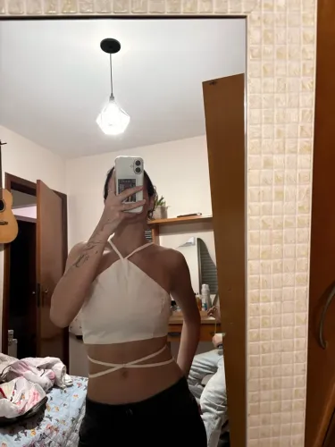 Top de linho feito sob medida 