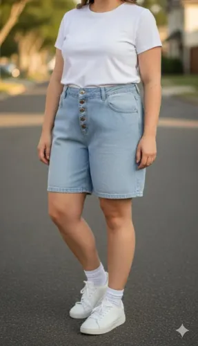 Short jeans Feminino Usado poucas vezes. 