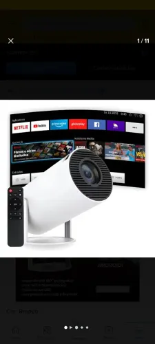 Projetor Smart WiFi Full HD Netflix e YouTube  Barato lacrado 
