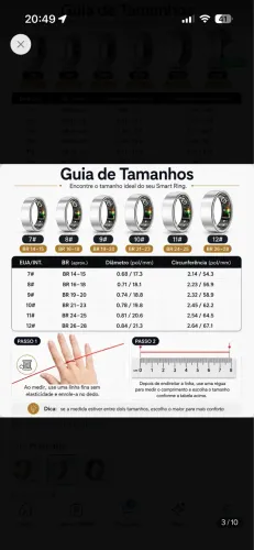 Smart ring tamanho 12