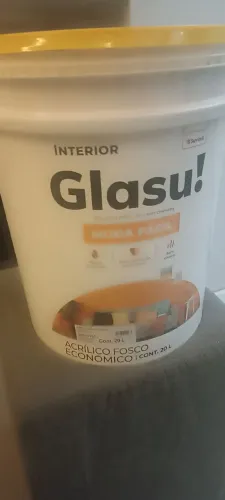 10 litros - Tinta GLASU acrílica - Branco Neve