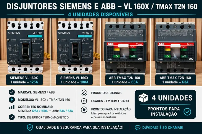Disjuntores industrial  Siemens / ABB