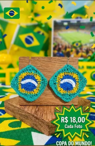 BRINCO CROCHÊ COPA DO MUNDO