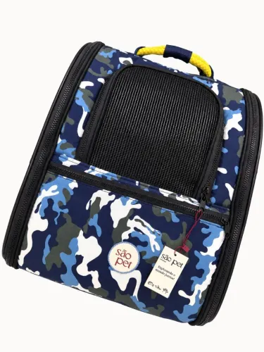 Mochila de Transporte Pet São Pet Selva Azul