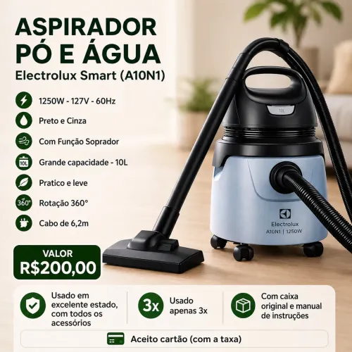 Aspirador de Pó e Água 