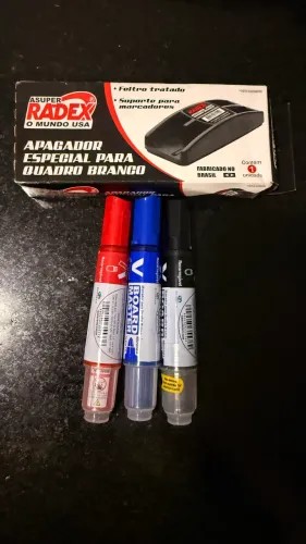 Kit apagador Radex + 3 marcadores Pilot Board Master