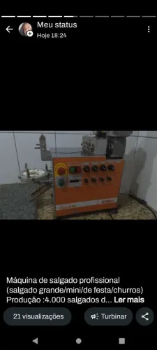 Máquina industrial para produção de salgados