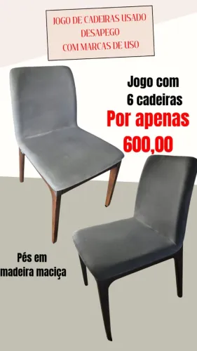Kit com 6 cadeiras em excelente estado OPORTUNIDADE