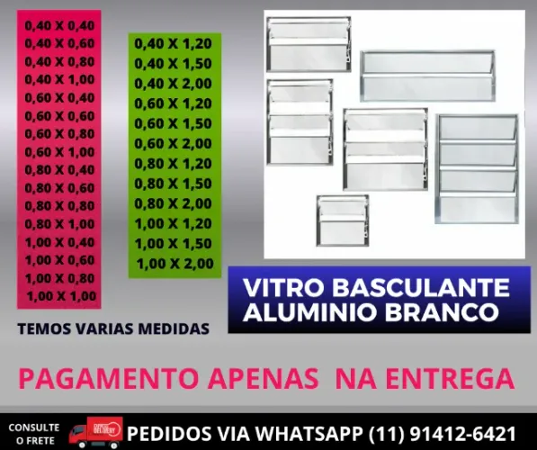 Vitro modelo v36 basculante em aluminio