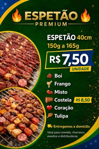 Busco profissional para trabalhar fazendo espetinho na rua