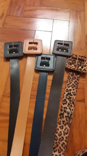 5 Cintos femininos médios cores variadas
