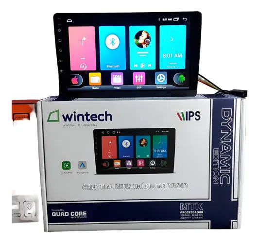 Central Multimídia Premium Android 13 Tela 9 Carplay Gps